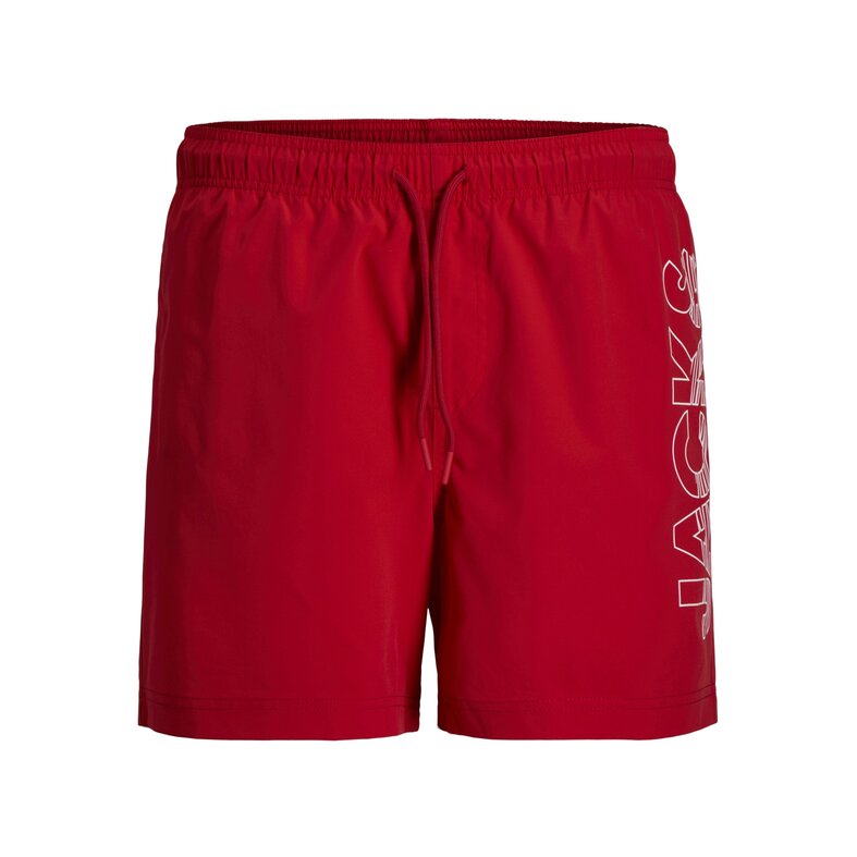 Jack & Jones Jack & Jones Heren Plus Size Zwemshort JPSTMAUI WAVE Logo Rood