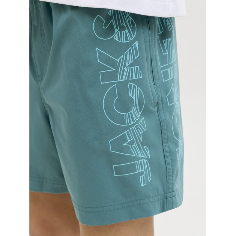 Jack & Jones Junior Jack & Jones Junior Boys Swim Short JPSTMAUI WAVE Logo Green