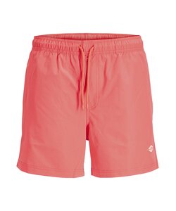 Jack & Jones Men's Plus Size Swim Short JPSTMAUI TROPIC Solid Hot Coral