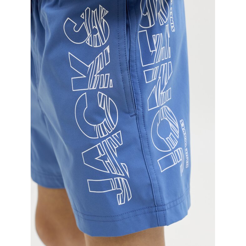 Jack & Jones Junior Jack & Jones Junior Boys Swim Short JPSTMAUI WAVE Logo Blue