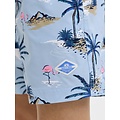 Jack & Jones Junior Jack & Jones Junior Jongens Zwemshort JPSTMAUI VIBES Lichtblauw Flamingo/Palm Print