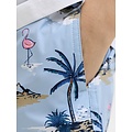 Jack & Jones Junior Jack & Jones Junior Jongens Zwemshort JPSTMAUI VIBES Lichtblauw Flamingo/Palm Print