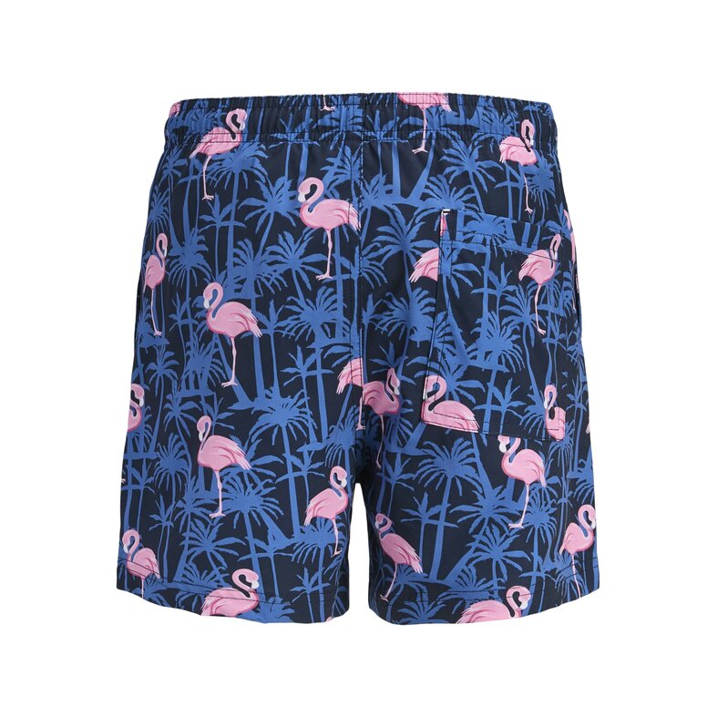 Jack & Jones Junior Jack & Jones Junior Boys Swim Short JPSTMAUI VIBES Dark Blue Flamingo/Palm Print
