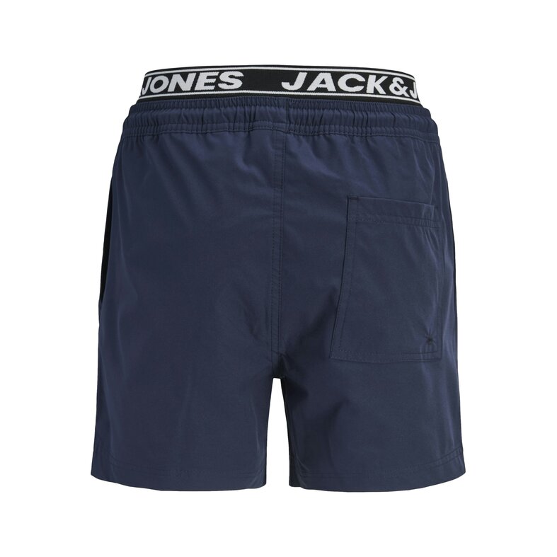 Jack & Jones Junior Jack & Jones Junior Boys Swim Short JPSTMAUI SURF Double Waistband Plain Dark Blue