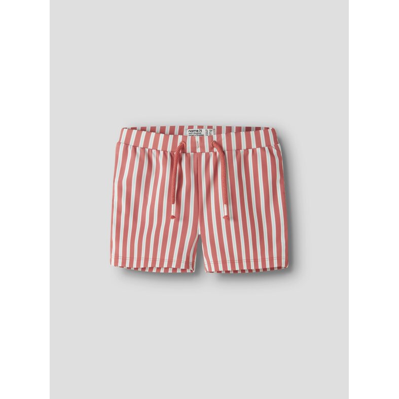 Name It Name It Jongens Zwembroek Strak NMMZIGURT Koraalroze Gestreept