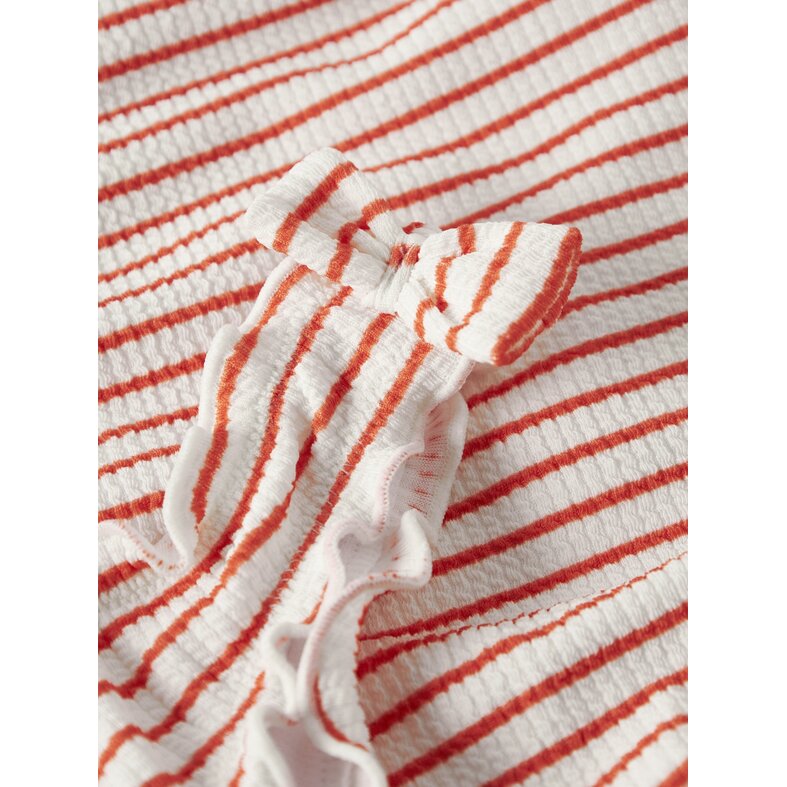 Name It Name It Girls Bikini Set Ribbed NMFZIKKA Bow Striped Red