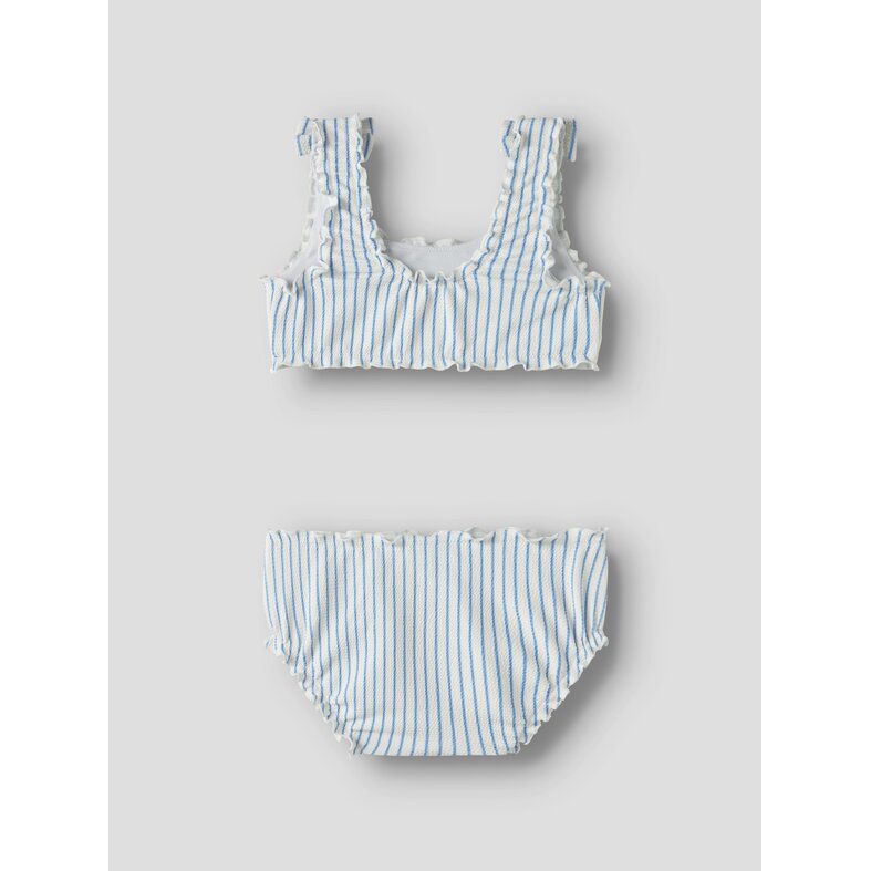 Name It Name It Meisjes Bikini Set Geribd NMFZIKKA Strik Blauw Gestreept