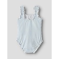 Name It Name It Meisjes Badpak Geribd NMFZIKKA Strik Blauw Gestreept