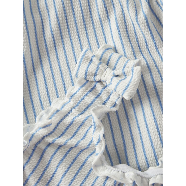 Name It Name It Meisjes Badpak Geribd NMFZIKKA Strik Blauw Gestreept