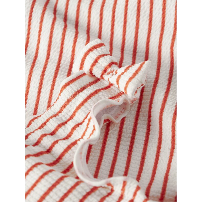 Name It Name It Meisjes Badpak Geribd NMFZIKKA Strik Rood Gestreept