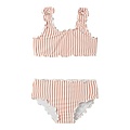 Name It Name It Girls Bikini Set Ribbed NMFZIKKA Bow Striped Red