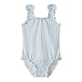Name It Name It Girls Swimsuit Ribbed NMFZIKKA Bow Blue Striped