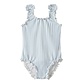 Name It Name It Meisjes Badpak Geribd NMFZIKKA Strik Blauw Gestreept