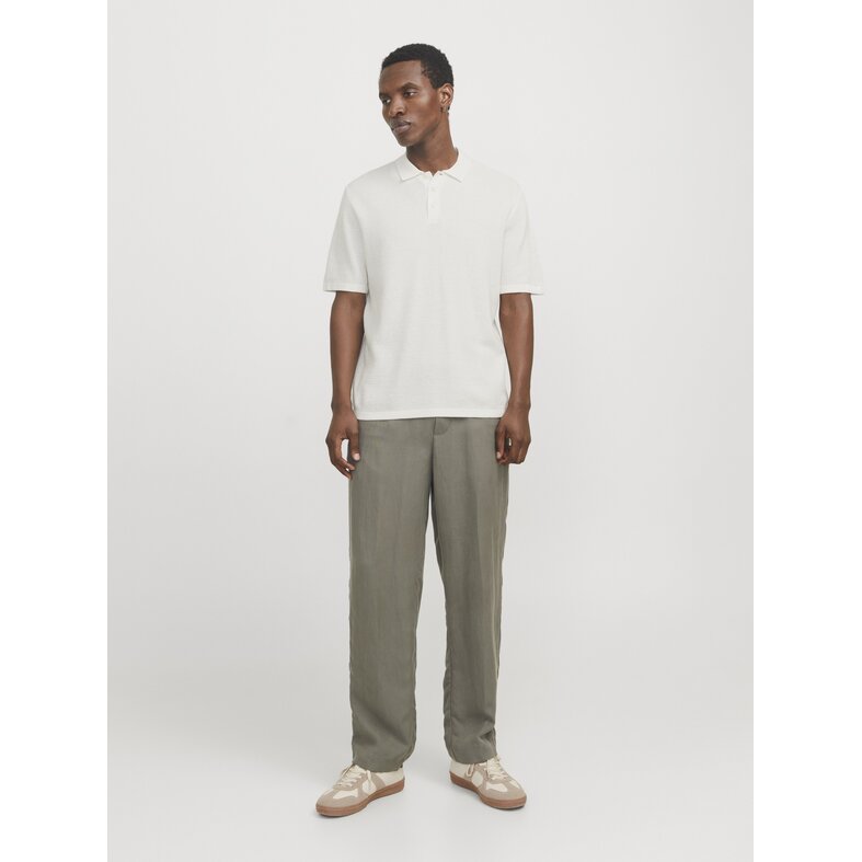 Jack & Jones Jack & Jones Heren Polo JJEGEORGE Effen Crèmewit