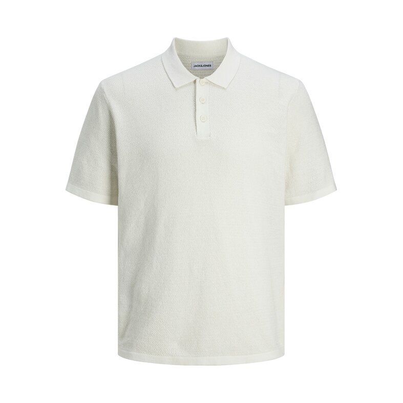 Jack & Jones Jack & Jones Heren Polo JJEGEORGE Effen Crèmewit