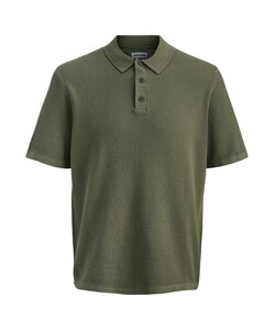 Jack & Jones Heren Polo JJEGEORGE Effen Donkergroen