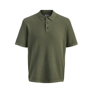 Jack & Jones Men's Polo JJEGEORGE Plain Dark Green