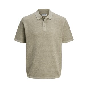 Jack & Jones Heren Polo JJEGEORGE Effen Bruingrijs