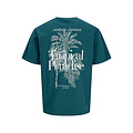 Jack & Jones JJ REBEL Men's Backprint T-shirt JREBCHRISTIAN Teal