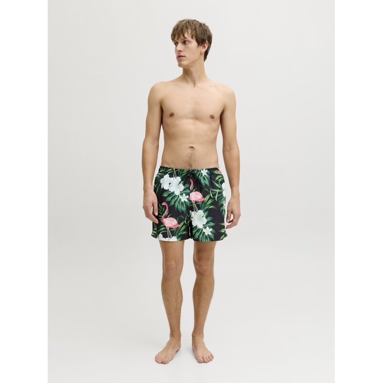 Jack & Jones JJ REBEL Heren Zwemshort JREBHAWAII Gebloemde Flamingo Print