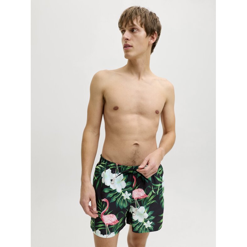 Jack & Jones JJ REBEL Heren Zwemshort JREBHAWAII Gebloemde Flamingo Print