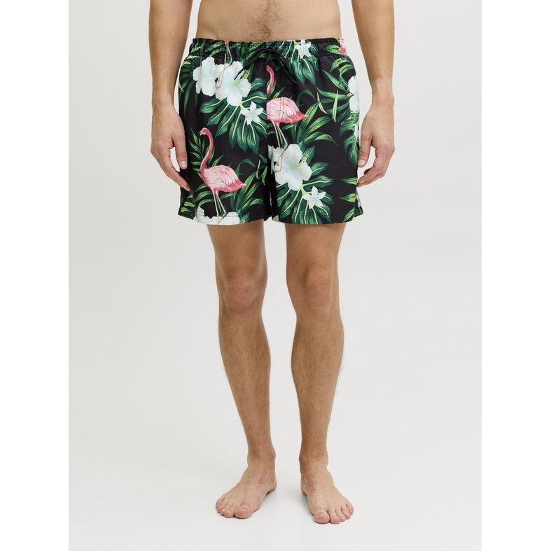 Jack & Jones JJ REBEL Heren Zwemshort JREBHAWAII Gebloemde Flamingo Print