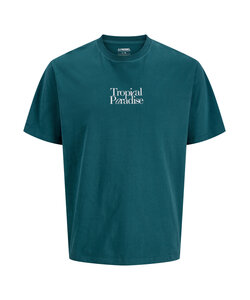 JJ REBEL Men's Backprint T-shirt JREBCHRISTIAN Teal