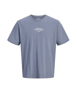 JJ REBEL Heren Backprint T-shirt JREBCHRISTIAN Grijsblauw