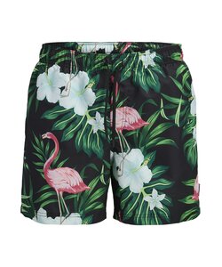 JJ REBEL Men's Swim Short JREBHAWAII Floral Flamingo Print