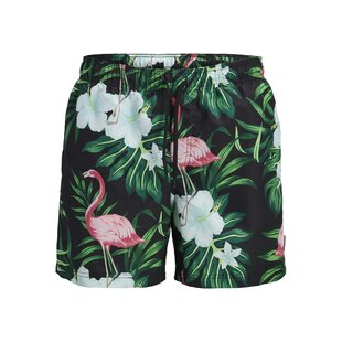 JJ REBEL Heren Zwemshort JREBHAWAII Gebloemde Flamingo Print