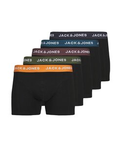Jack & Jones Heren Plus Size Boxershorts Trunks JACOLIVER Zwart 5-Pack