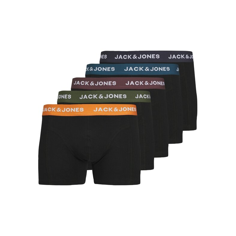 Jack & Jones Jack & Jones Heren Plus Size Boxershorts Trunks JACOLIVER Zwart 5-Pack