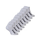Cat Caterpillar Sneaker Socks Men 9-Pack Plain White