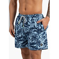 Happy Shorts Happy Shorts Men's Swim Short Palm Leaves Print Blue