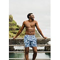 Happy Shorts Happy Shorts Heren Zwemshort Palmbladeren Print Blauw