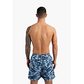 Happy Shorts Happy Shorts Heren Zwemshort Palmbladeren Print Blauw