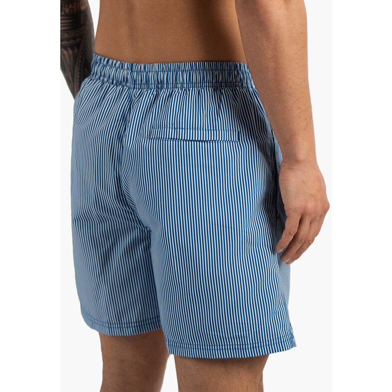 Happy Shorts Happy Shorts Men's Swim Short Dark Blue Striped