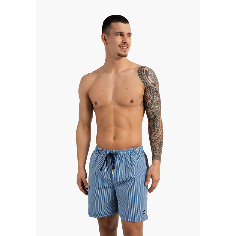 Happy Shorts Happy Shorts Men's Swim Short Dark Blue Striped