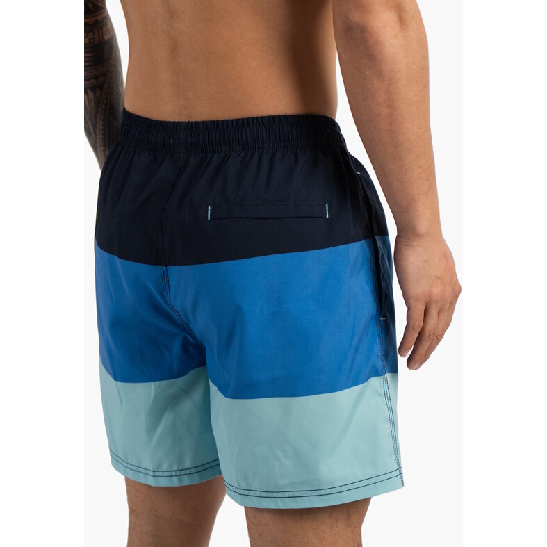 Happy Shorts Happy Shorts Men's Swim Short Colorblock Print Blue