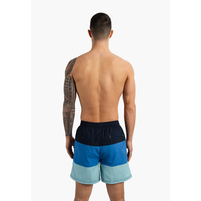 Happy Shorts Happy Shorts Men's Swim Short Colorblock Print Blue