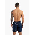 Happy Shorts Happy Shorts Men's Swim Short Dark Blue Mandarin Fruit Print