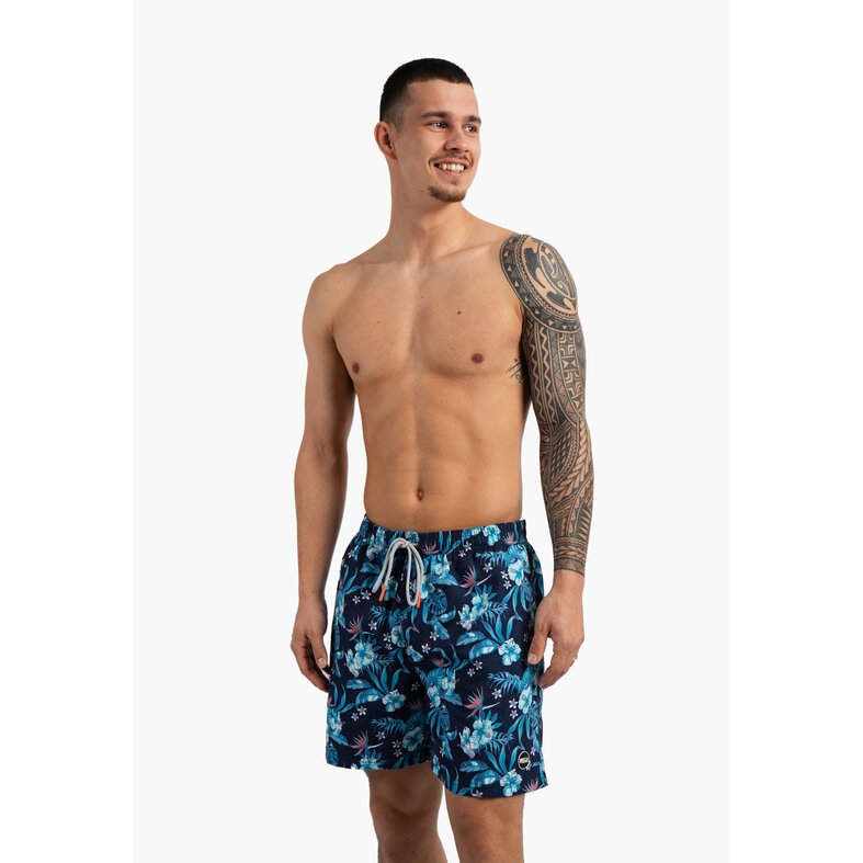 Happy Shorts Happy Shorts Men's Swim Short Blue Flowered