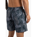 Happy Shorts Happy Shorts Men's Swim Short Palm Leaves Print Blue Gray