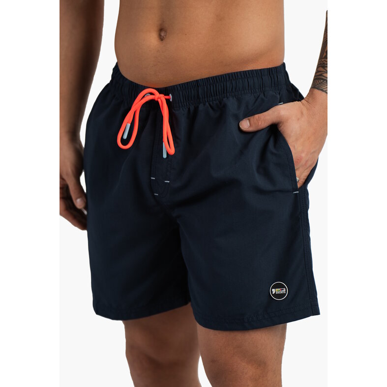 Happy Shorts Happy Shorts Heren Zwemshort Effen Donkerblauw