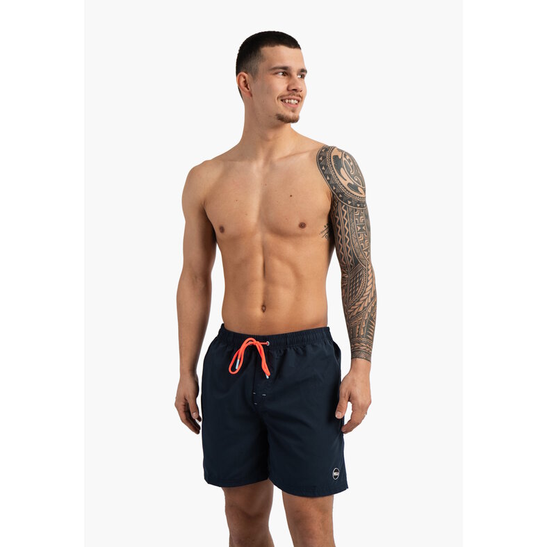Happy Shorts Happy Shorts Heren Zwemshort Effen Donkerblauw