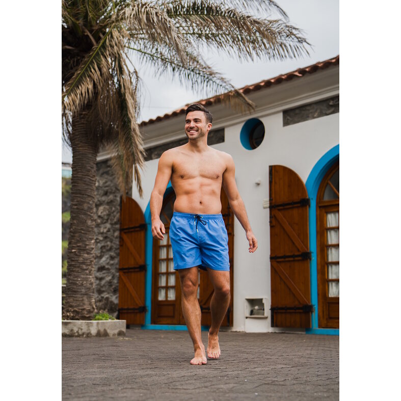 Happy Shorts Happy Shorts Heren Zwemshort Effen Blauw
