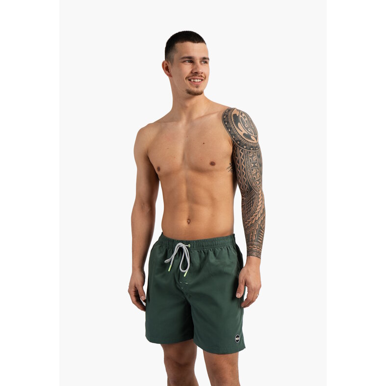 Happy Shorts Happy Shorts Men's Swim Short Solid Khaki Green
