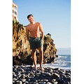 Happy Shorts Happy Shorts Heren Zwemshort Effen Kaki Groen
