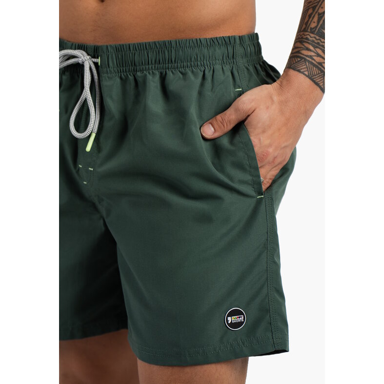 Happy Shorts Happy Shorts Men's Swim Short Solid Khaki Green
