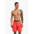 Happy Shorts Happy Shorts Men's Swim Short Double Waistband Solid Neon Red